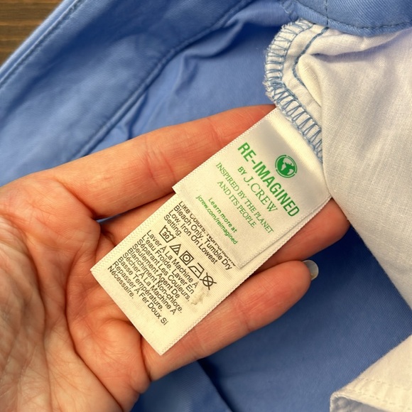 J.Crew Factory 9" Frankie bermuda chino short blue AL569 Size 8. NWOT - Picture 7 of 13